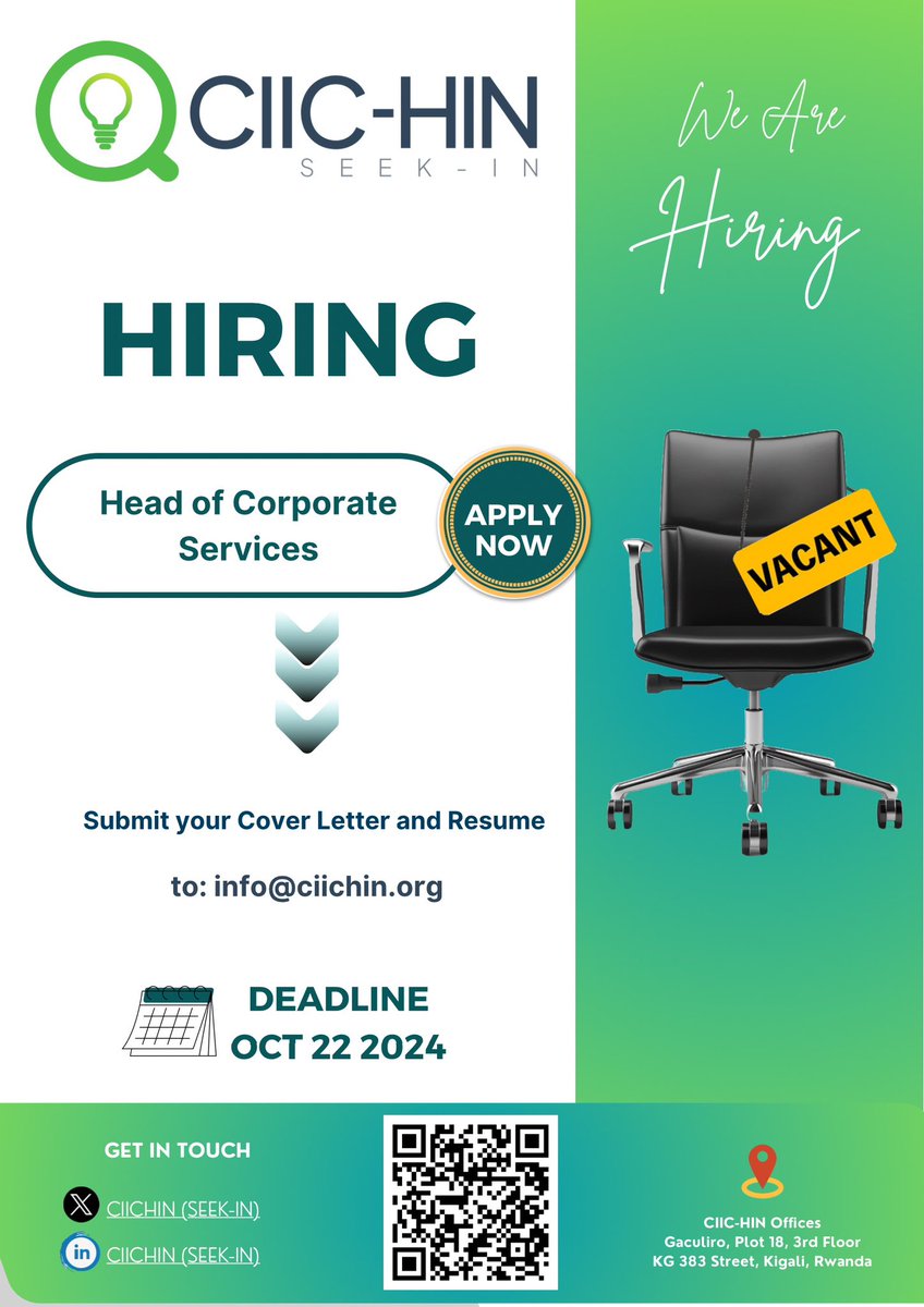 Ciichin_SeekIn's tweet photo. 🌱CIIC-HIN is growing🌱

Be a part of our mission to transform healthcare through innovation and seamless operations. Help us in making impact 🌟 #Careers #JoinUs https://t.co/c31p0gPELs