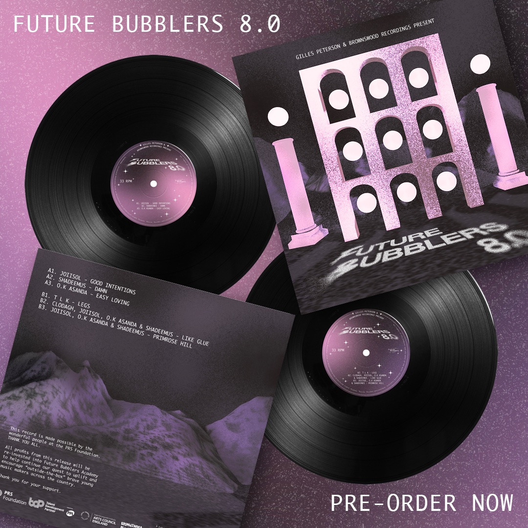 Brownswood Recordings (@brownswood) on Twitter photo 💜Future Bubblers 8.0 is out for pre-order now💜
We are delighted to announce that the 8th instalment of our <a href="/FutureBubblers/">Future Bubblers Academy</a> compilation will be released on 15th November.
The first single ‘Damn’ by Shadeemus is also out now!
Listen/pre-order here: future-bubblers.lnk.to/futurebubblers… 💜Future Bubblers 8.0 is out for pre-order now💜
We are delighted to announce that the 8th instalment of our <a href="/FutureBubblers/">Future Bubblers Academy</a> compilation will be released on 15th November.
The first single ‘Damn’ by Shadeemus is also out now!
Listen/pre-order here: future-bubblers.lnk.to/futurebubblers…