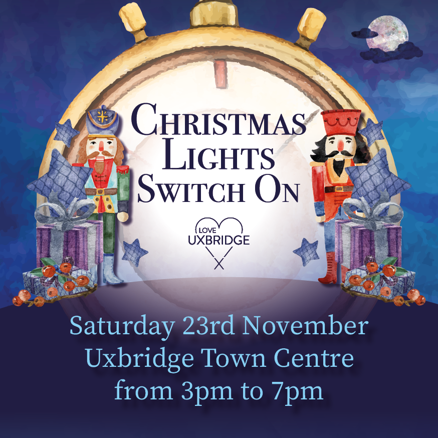 It’s CHRISTMAS…Save the date for Switch On 2024 📷
Love Uxbridge and Tinsel Town proudly present “A Very Uxbridge Christmas” on Saturday, 23rd November in Uxbridge Town Centre!