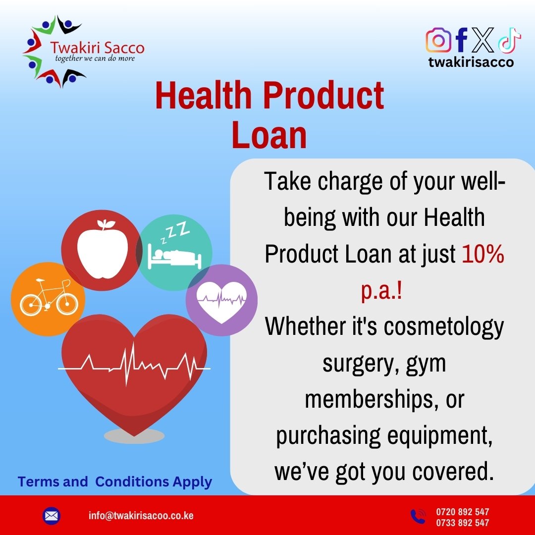 twakiri's tweet image. 🌟 Boost Your Health, Strengthen Your Future with Twakiri Sacco! 🌟
Invest in your well-being while securing financial stability.  Let us take care of your health so you can focus on building your future! 💪🏽✨

#HealthIsWealth #WellnessWithTwakiri #SaccoSolutions  #TwakiriCares
