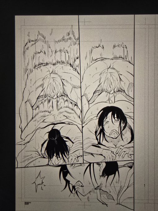 絶賛ペン入れ中…今回絵柄また変えてます… 