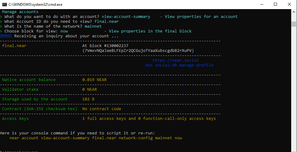 MiHs03045808's tweet photo. NEAR CLI is super easy to use! 📷 Huge kudos to @NEARDevHub for building such a great tool and to @LearnNear for making it accessible to normies! 📷 https://t.co/VIqebBxWSi
