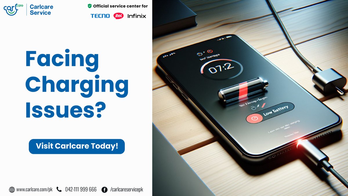 Carlcare_Pk's tweet image. Facing Charging Issues? Visit Carlcare Today!

Is your phone not charging properly? Don’t worry! Visit your nearest Carlcare service center for fast and reliable repairs.

#Carlcare #ChargingIssues #MobileRepair #Infinix #TECNO #Itel #PhoneCare #FastService