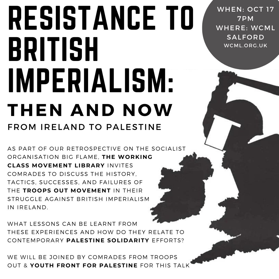 Our next event, Resistance to British Imperialism: Then and Now, is this Thursday from 7PM.

The event is now sold out but a waiting list is in place. If you’ve already booked a ticket but can no longer attend, please cancel your order so someone else can take your spot.
