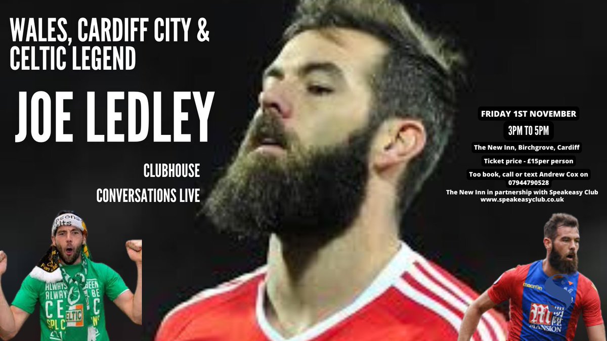 A Friday afternoon with Super Joe. What's not to like?

📅 1.11.24
⏰  3pm to 5pm
🎟️£15 
📌 <a href="/TheNewInn7/">The New Inn, Cardiff</a> 

A great way to kick off the weekend. Stories, memories &amp; Q&amp;A from and with one of the good ones <a href="/joe16led/">Joe Ledley</a> 

Contact us or Andrew <a href="/TheNewInn7/">The New Inn, Cardiff</a> for tickets. See you there!