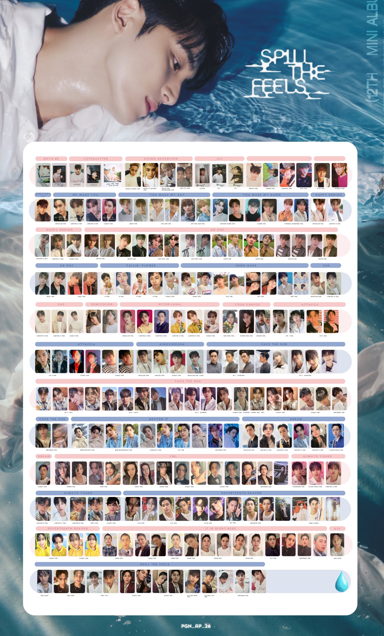 seventeen spill the feels トレカ MINGYU MINGYU SEVENTEEN SPILL THE FEELS CARAT COMPLETE SET BINDER