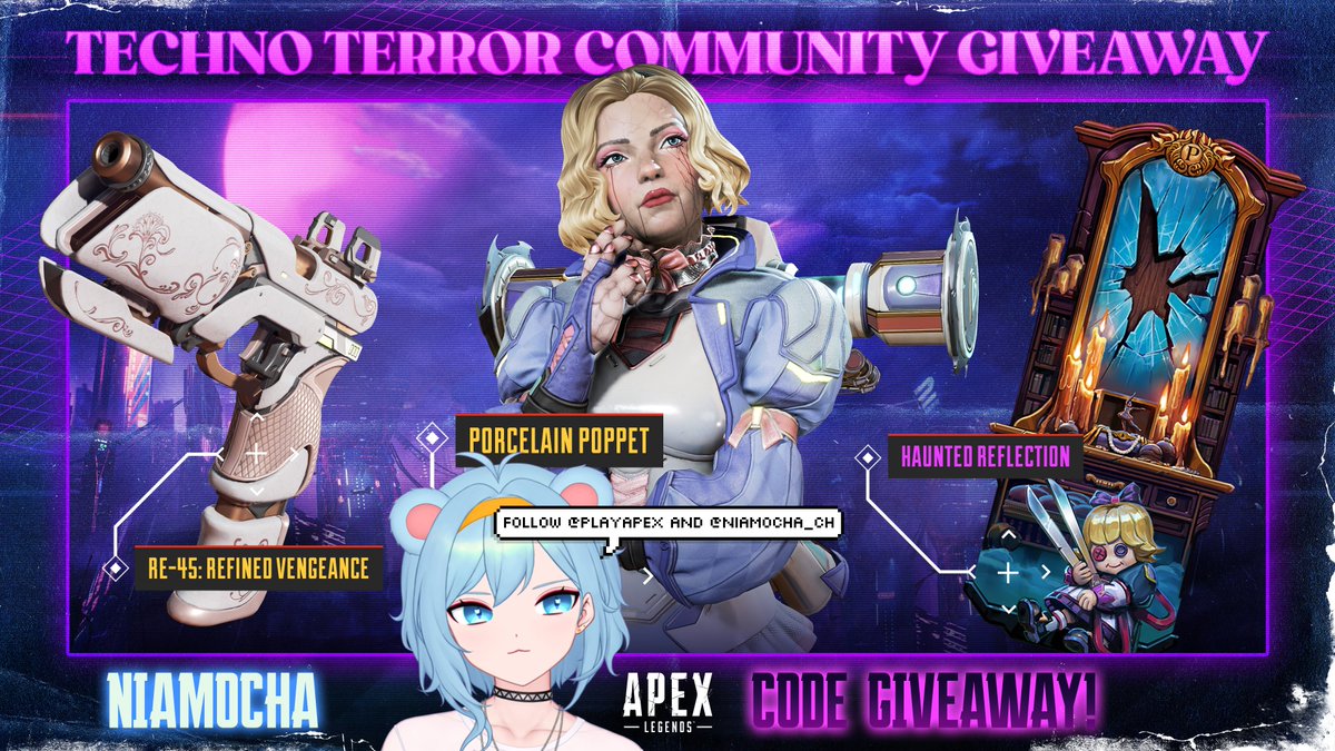 Niamocha_ch's tweet photo. 👻GAOO~BOO! Did I scare you?🍬
🎃ITS BUNDLE GIVEAWAYTIME⚡️

Thank you to @PlayApex  for this opportunity

Rules
🐻Follow @PlayApex & @Niamocha_ch
👻RT and Like this post!
🦇Be in stream at 9pm EST on Friday

Ends on Oct 18th 2024 - 9PM EST
#EAPartner #PlayApex #Giveaway