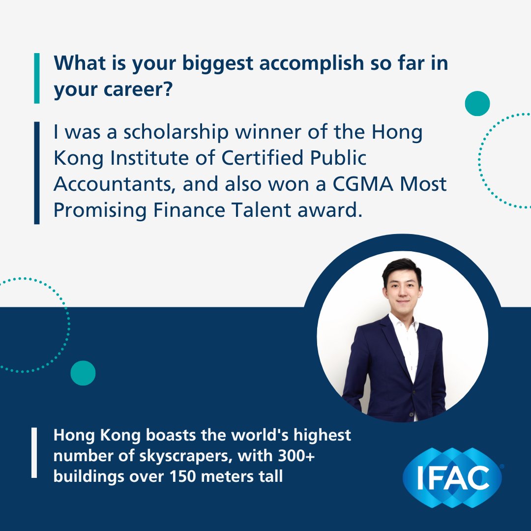 🌟 Meet the Collective! 🌟

Harry Ho is the youngest person ever to be appointed to the board of The Italian Chamber of Commerce in Hong Kong and Macao, and he is excited to help drive change in the profession 🚀.

🔗 Learn more about the Collective at ifac.org/who-we-are/adv…
