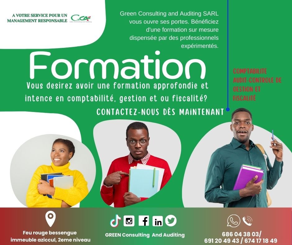 GCAuditing's tweet photo. Maîtrisez les fondamentaux de la comptabilité, de la gestion et de la fiscalité.
#greenconsultingand auditingSARL #comptabilité #formation #fiscalité #audit https://t.co/ZImAF1kaXf