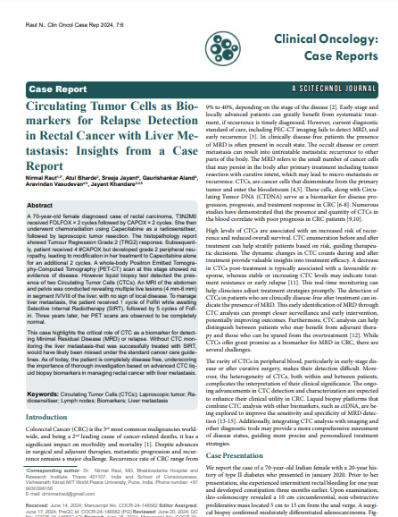 ClinicalOncol13's tweet photo. Check out our article on 'Circulating Tumor Cells as Biomarkers for Relapse Detection in Rectal Cancer with Liver Metastasis: Insights from a Case Report.' Congrats to @oncologicianand team!"   

Vol. 7 &amp; Issue No. 6   
Read the full article: https://t.co/Lg7tJhmkM9 https://t.co/3EZnejmgbB