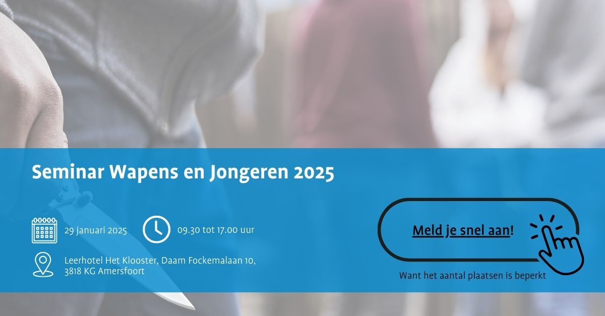 HetCCV's tweet image. Kom op 29 januari 2025 naar ons seminar over wapens en jongeren. Want wapenbezit en het gebruik van wapens mag nooit normaal worden. Op de website van het CCV vind je meer informatie en een link naar het aanmeldformulier: hetccv.nl/agenda/seminar… #wapens #jongeren #seminar