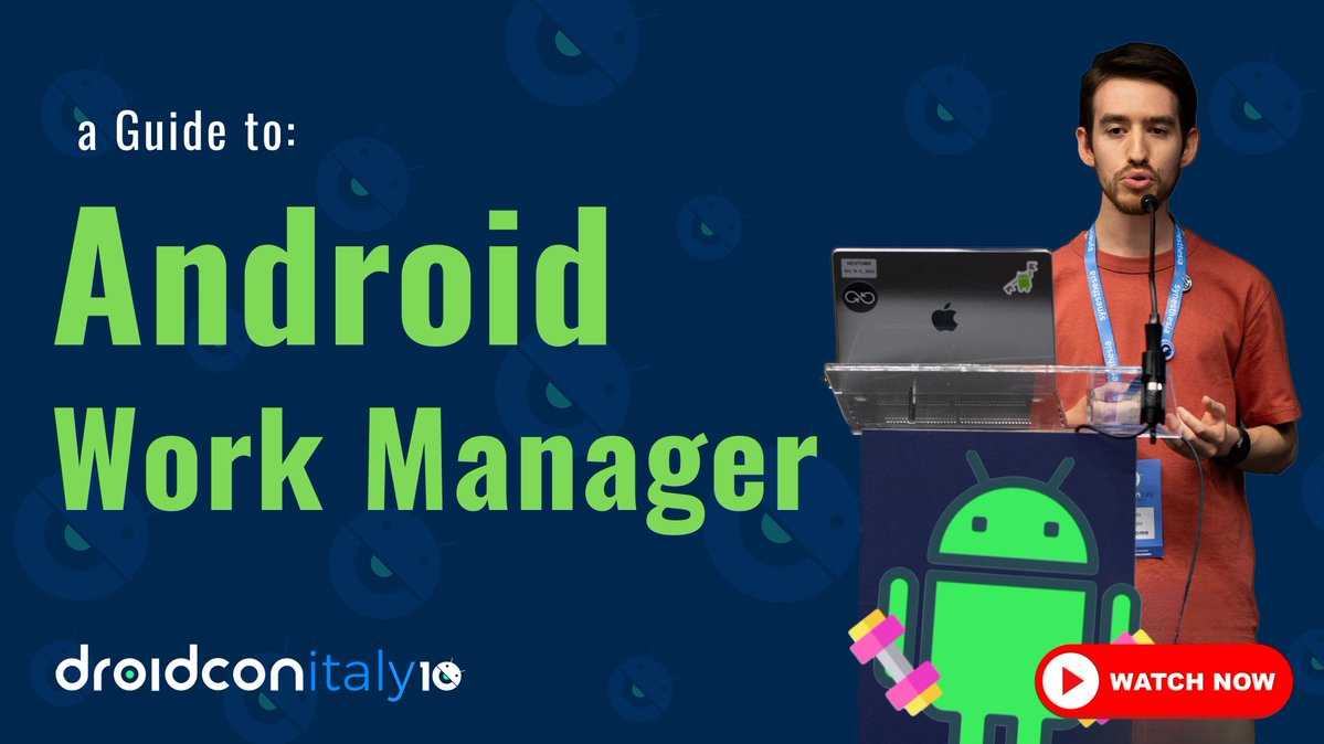 droidcon Italy (@droidconit) on Twitter photo 📱🔧How to manage background work on Android – New talk from the latest Droidcon Italy edition, now online on YouTube channel! 🚀
🎥 Watch the full talk: youtu.be/SzSNjGxMGzQ 👈
💡In this talk, <a href="/paolorotolo/">Paolo Rotolo</a> , Android Engineer, will guide you through the best practices, with 📱🔧How to manage background work on Android – New talk from the latest Droidcon Italy edition, now online on YouTube channel! 🚀
🎥 Watch the full talk: youtu.be/SzSNjGxMGzQ 👈
💡In this talk, <a href="/paolorotolo/">Paolo Rotolo</a> , Android Engineer, will guide you through the best practices, with