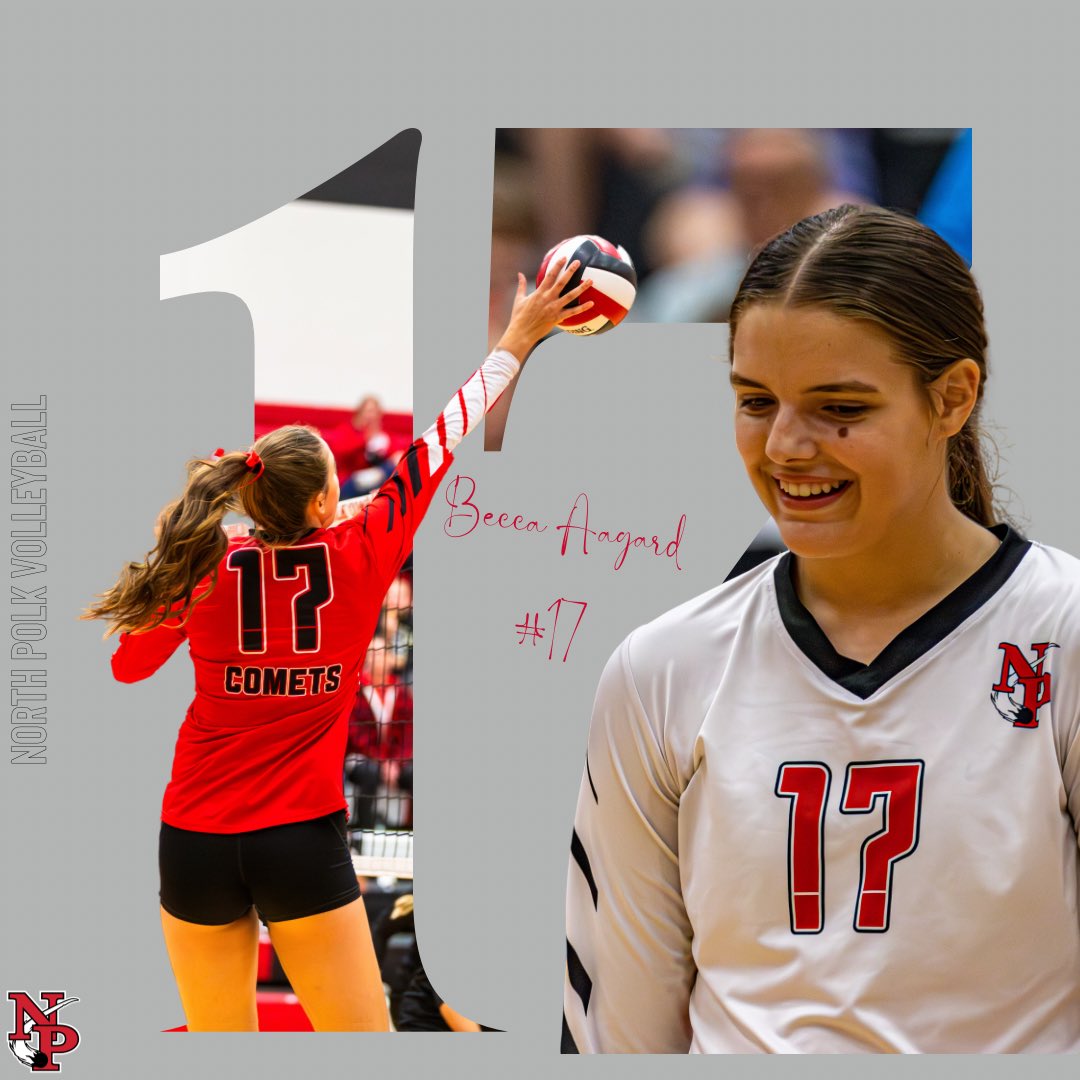 S E N I O R 🎓

Meet Becca Aagard, our 6’3” left handed right side hitter!

Besides volleyball, Becca is also involved in varsity tennis and basketball 🎾🏀

Becca’s favorite volleyball memory is beating Johnson not once, but twice at the Ballard Tournament 🐉

#NPVB | #LOCKEDIN