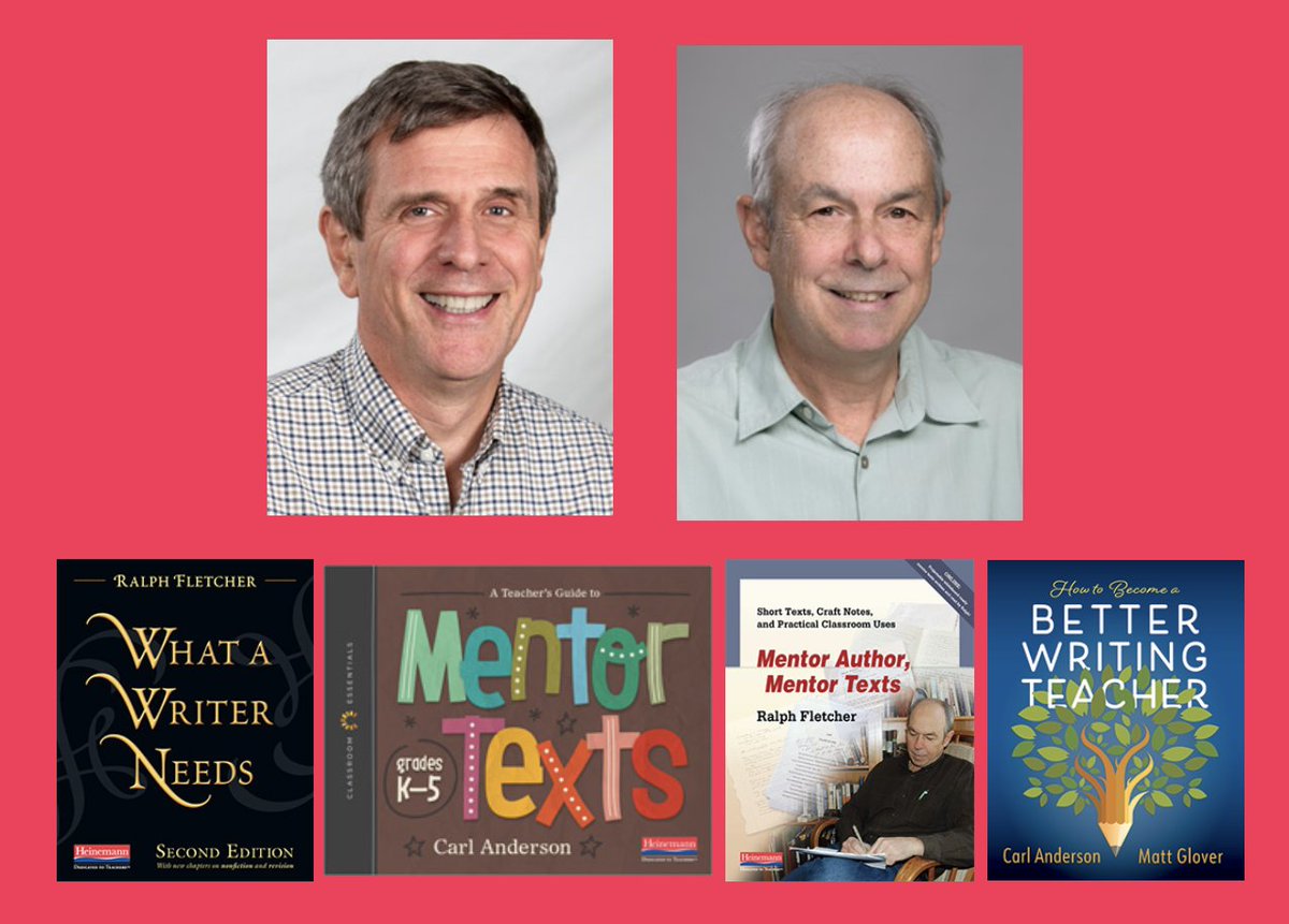 Carl Anderson (@conferringcarl) on Twitter photo NEXT WEEK 10/24! Join Ralph Fletcher and me for a full-day webinar on teaching students how to write well. The secret? Teach with mentor texts! This will be a fun, lively, practical and informative day. Details: web.cvent.com/event/75808dcd… <a href="/WriterRalph17/">Ralph Fletcher</a> <a href="/HeinemannPD/">Heinemann PD</a> NEXT WEEK 10/24! Join Ralph Fletcher and me for a full-day webinar on teaching students how to write well. The secret? Teach with mentor texts! This will be a fun, lively, practical and informative day. Details: web.cvent.com/event/75808dcd… <a href="/WriterRalph17/">Ralph Fletcher</a> <a href="/HeinemannPD/">Heinemann PD</a>