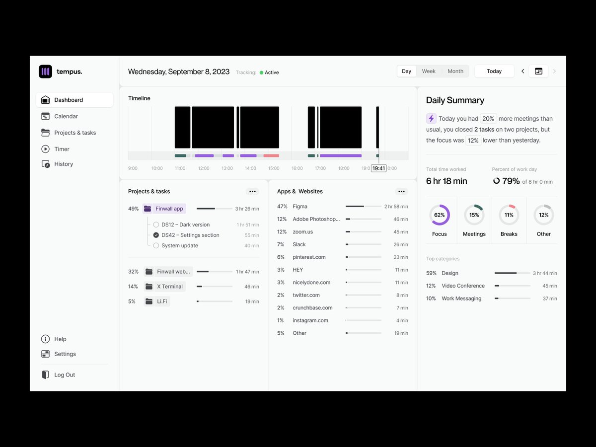 recap / productivity app