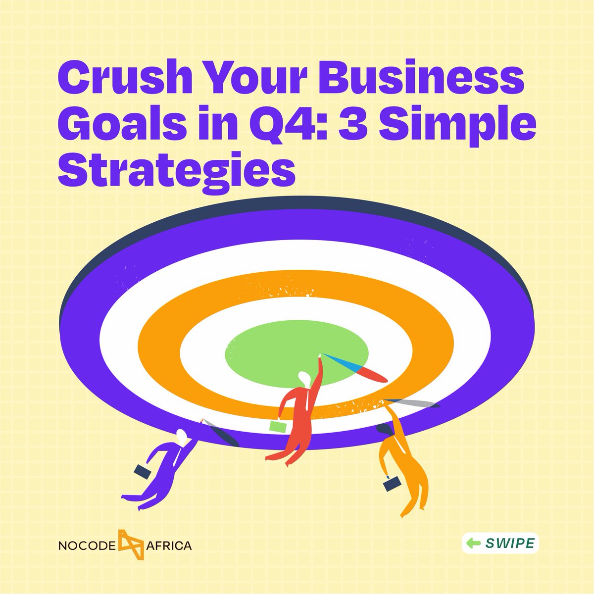 Nocodeafricahq's tweet image. Unlock your full business potential this Q4 with these game changing strategies! 🏆💼 
Let's hit the target and achieve those goals! #BusinessGrowth #Q4Goals #NocodeSolutions #BusinessStrategy #EntrepreneurLife #StartupSuccess #GoalCrusher
buff.ly/3T6zvKJ