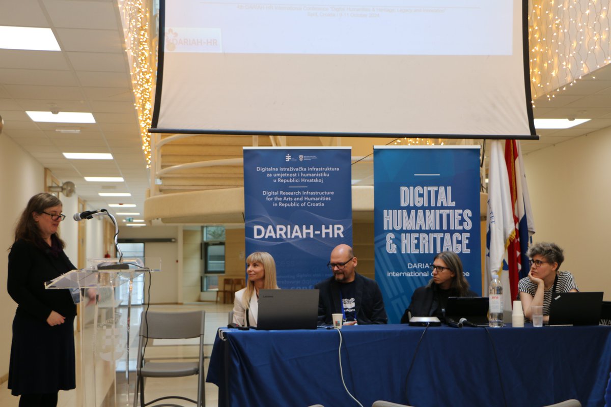 DariahHr's tweet photo. 🎉 We’ve wrapped up the 4th International DARIAH-HR Conference on Digital Humanities &amp; Heritage in Split! Huge thanks to all participants and our amazing organizing teams! 🙌✨

Excited for the 5th DARIAH-HR Conference in Osijek, October 22-24, 2025! 💡🤝
#DARIAHHR2024 https://t.co/ikKCAwEy3V