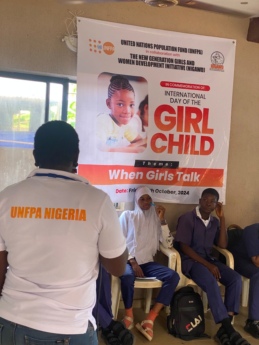 #InternationalDayOfTheGirlChild!
Theme: "When Girls Talk"
Organized by <a href="/NIGAWD/">The New Generation Girls &Women Development Ini.</a>, supported by <a href="/UNFPANigeria/">UNFPA Nigeria</a>

Executive Director of <a href="/NIGAWD/">The New Generation Girls &Women Development Ini.</a> delivers opening remarks!

Tune in as we amplify girls' voices &amp; empower the next gen! #IDGC2024 #GenderEquality #IDGC <a href="/AyodejiUzoma/">Uzoma Ayodeji</a>