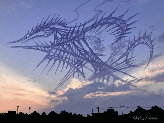 バトンありがとうございます!! 最近は忙しくてなかなか絵が描けませんが、主にこんな架空生物を描いていました。