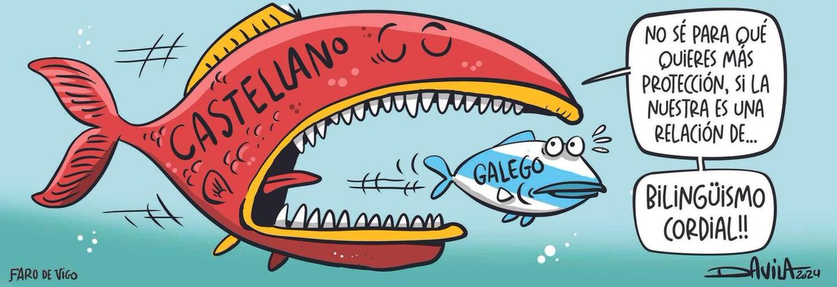FansLuisDavila's tweet image. Imaxen gráfica do estado actual do galego
#OGalego #QueremosGalego #GústameOGalego  #HumorGalego #Davila