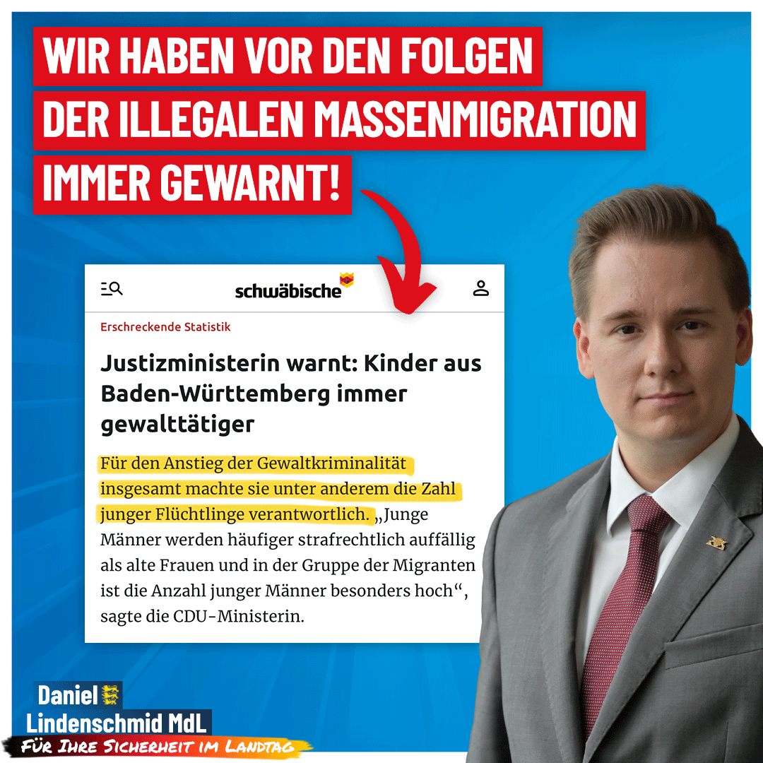 Die #AfD warnt seit 2015 vor den Folgen der illegalen Massenmigration. Die grünen Einheitsparteien #CDU, #CSU, #SPD, #FDP, #Grüne &amp; #Linke haben davor stets die Augen verschlossen. Doch vor der Realität, die in Statistiken landet, kann man die Augen nicht verschließen.