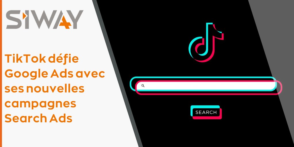 SIWAYAgency's tweet photo. TikTok déploie les Search Ads Campaigns 🔍

Découvrez la nouvelle option publicitaire du réseau social qui permet aux marques de cibler leurs utilisateurs via les résultats de recherche.

Lire l’article 📖 https://t.co/tatKcKYOnu

#TikTokAds #SearchAds #GoogleAds https://t.co/EJ3cEOLMgS