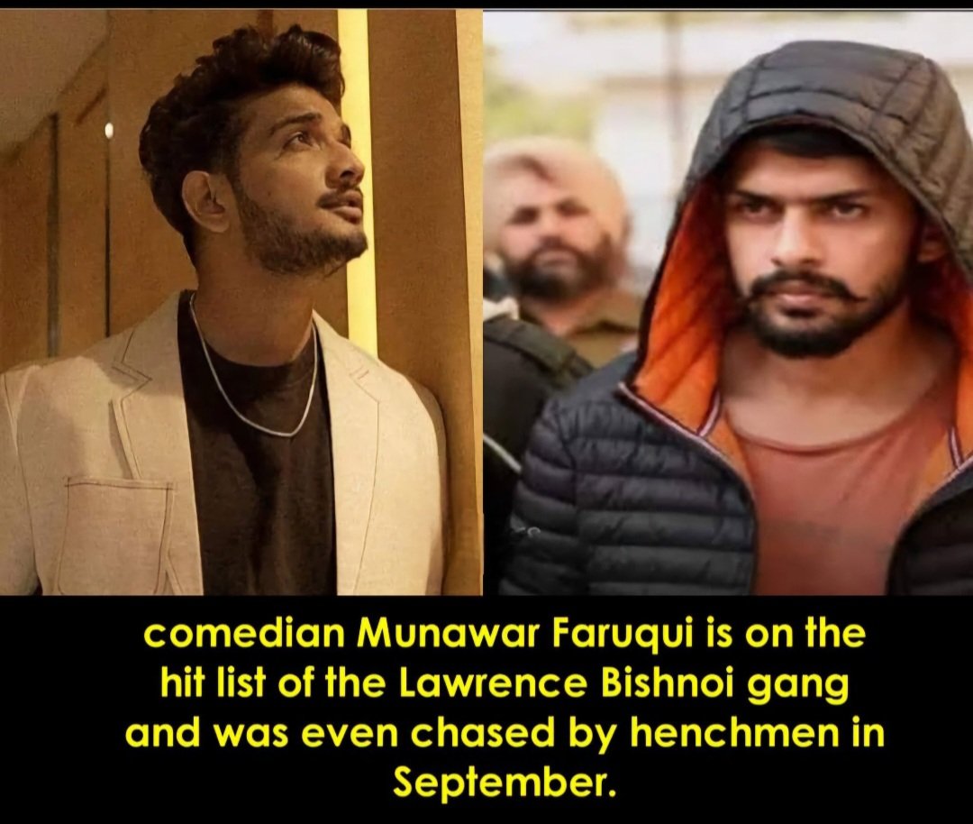 लॉरेन्स बिश्नोई के निशाने पर मुनव्वर फारूकी!

लॉरेन्स बिश्नोई की हिट लिस्ट में शामिल हुआ मुनव्वर फारूकी का नाम।

एक बार पहले भी बाल-बाल बच चुका है कॉमेडियन मुनव्वर फारूकी, मुम्बई पुलिस ने बढ़ाई फारूकी की सुरक्षा

#BahraichRiots  
 #LawrenceBishnoiGang 
#LawrenceBishnoi