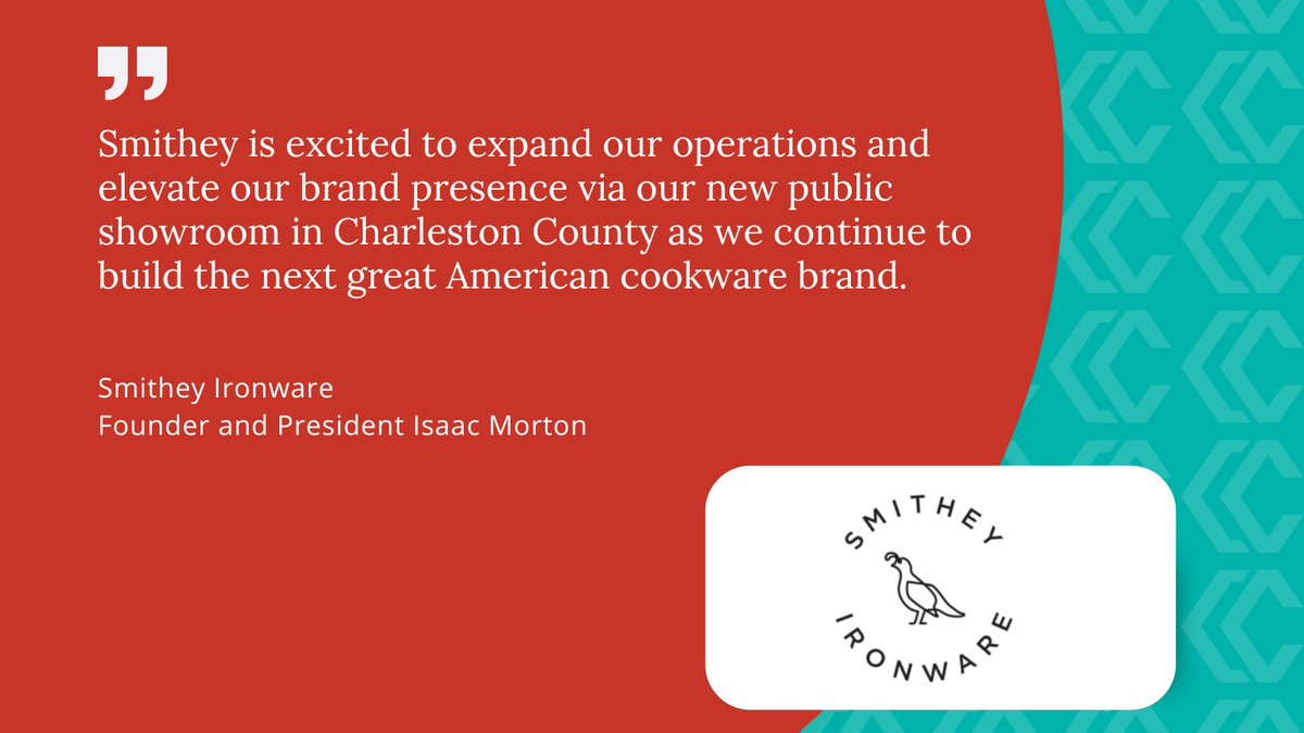Congratulations to <a href="/smitheyironware/">Smithey Ironware Co.</a> on its expansion in Charleston County. The $3.1 million investment will create 16 new jobs.

Read more: bit.ly/3YoNrmf

<a href="/SCcommerce/">SC Dept. of Commerce</a>, <a href="/NorthCharleston/">North Charleston</a>  

#cced #economicdevelopment