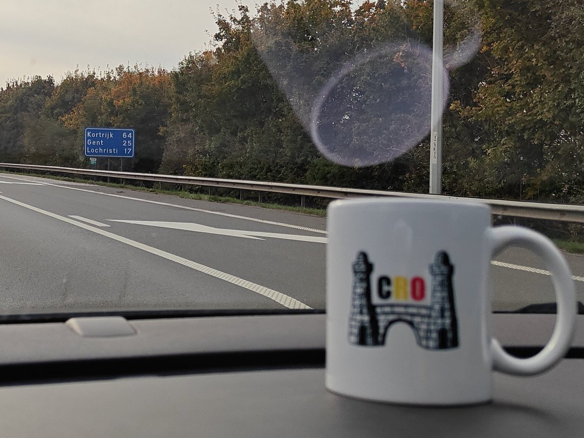 On my way to Gent for the CRO Belgium meetup part 2, run by <a href="/els_aerts/">Els Aerts</a> and <a href="/AGConsult/">Karl Gilis</a>. Let's see if I can refill my cup with new insights shared by <a href="/endesignonline/">Erin (she/her)</a> #chiefbrandingofficer