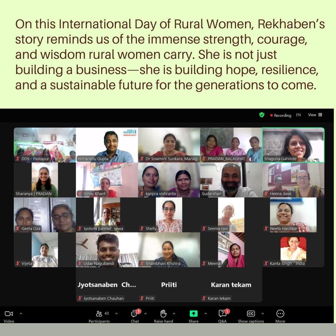 UtthanGujarat (@utthan_1981) on Twitter photo This International Day of Rural Women, Rekhaben, a Krushi Sakhi supported by Utthan shared her story at a webinar organised by <a href="/unwomenindia/">UN Women India</a>
#InternationDayofRuralWomen #RashtriyaMahilaKisanDiwas #EmpowerHerHarvest #SDG2 #SDG5 #SDG11 #SDG12 #NGOIndia #UtthanGujarat This International Day of Rural Women, Rekhaben, a Krushi Sakhi supported by Utthan shared her story at a webinar organised by <a href="/unwomenindia/">UN Women India</a>
#InternationDayofRuralWomen #RashtriyaMahilaKisanDiwas #EmpowerHerHarvest #SDG2 #SDG5 #SDG11 #SDG12 #NGOIndia #UtthanGujarat