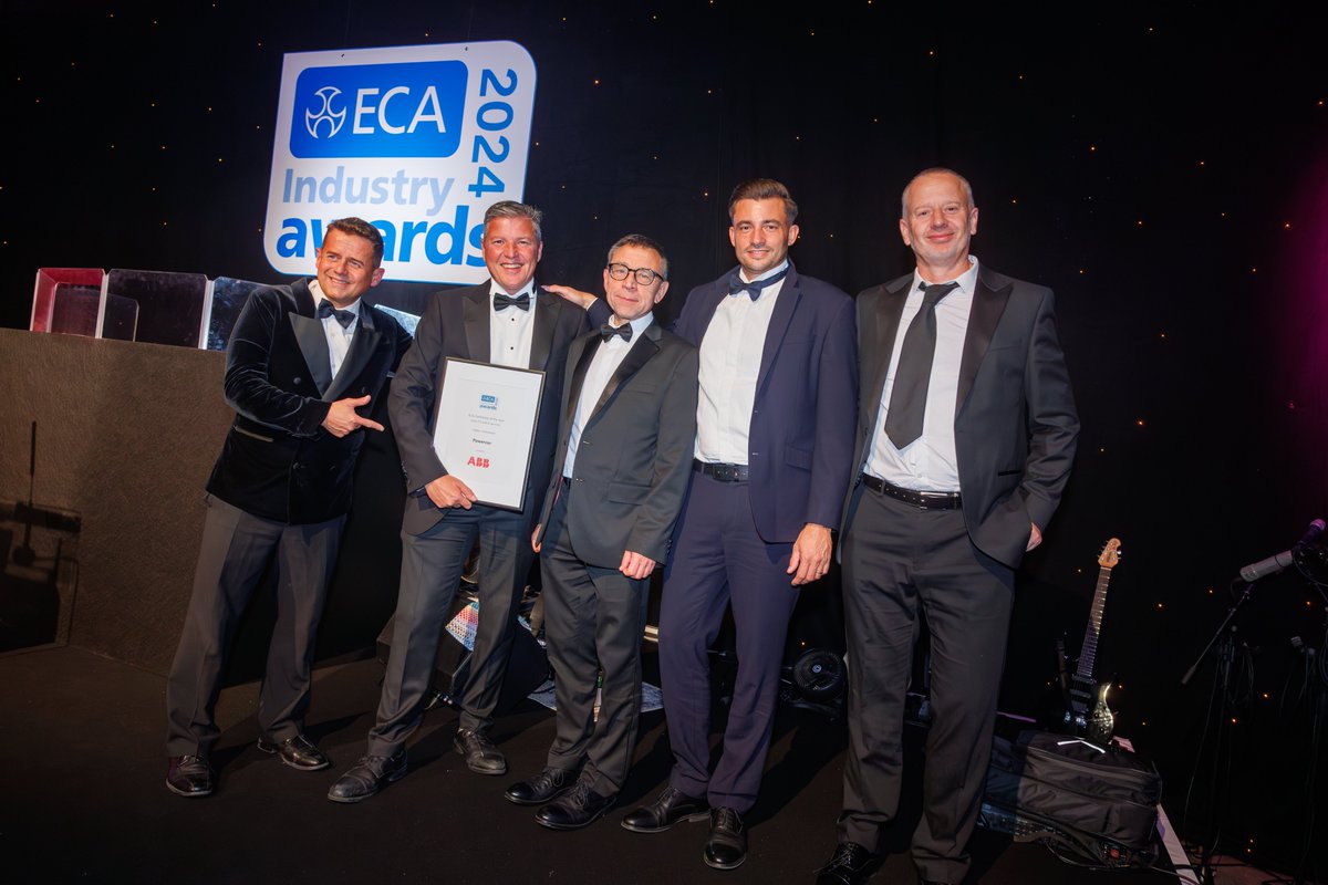 A fantastic evening was had by all at the <a href="/ECALive/">ECA - Electrical Contractors' Association</a> Awards 2024 last Friday. Congratulations to <a href="/EnergyAceUK/">EnergyAce</a> for winning the ECA Contractor of the Year: Up to £15m turnover and Powercor for Highly Commended, both sponsored by #ABB.👏 

Very well deserved all!

#ECAAwards24