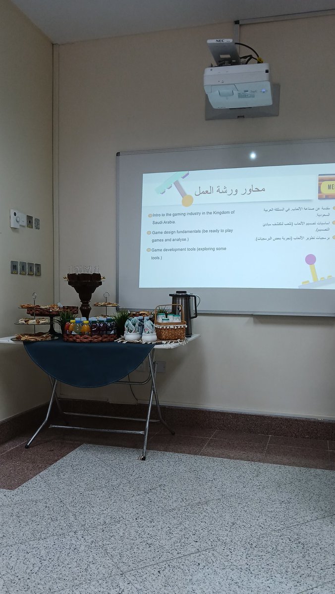 _Aeshah_cs's tweet image. مقتطفات من ورشة عمل أساسيات صناعة الألعاب الإلكترونية ✨️✨️