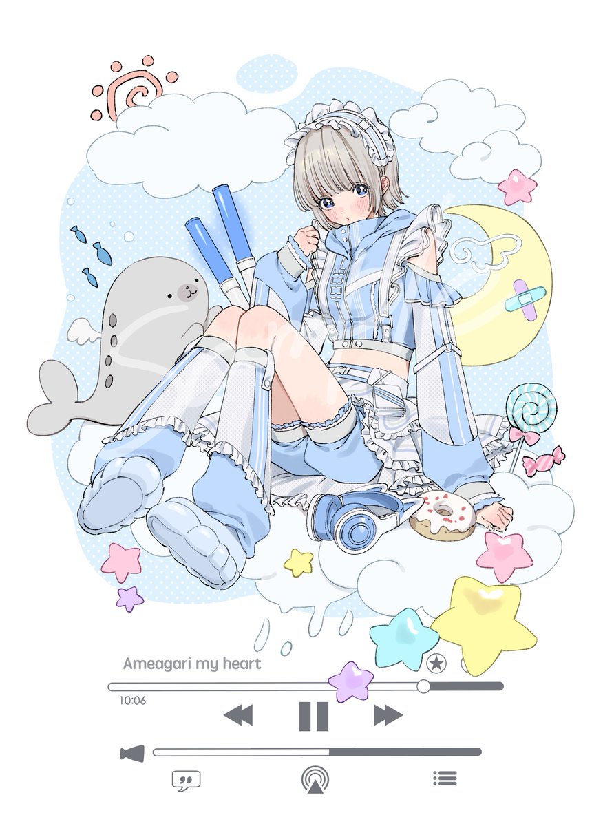 「❮ - ̗̀ お知らせ ❯ポンコツコンポ晴後あめさんの生誕イラストを描かせていた」|棉きのし🐰だめっ子みーちゃんのイラスト