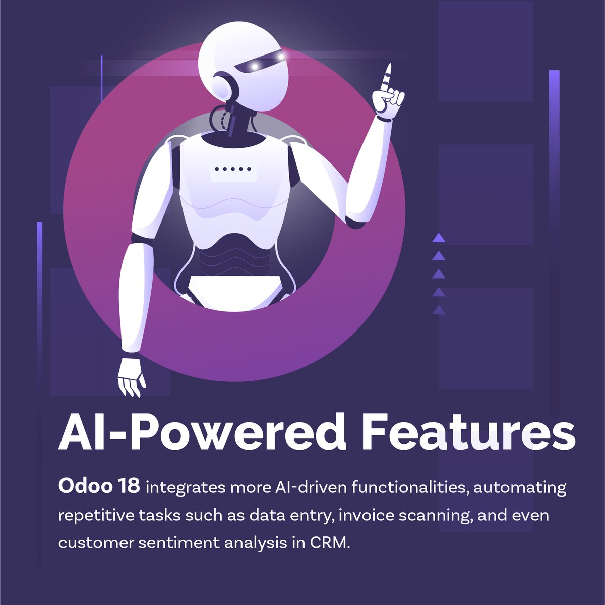 Openinside_co's tweet photo. 𝙀𝙭𝙘𝙞𝙩𝙞𝙣𝙜 𝙄𝙣𝙣𝙤𝙫𝙖𝙩𝙞𝙤𝙣𝙨 𝙞𝙣 𝙊𝙙𝙤𝙤 𝟭𝟴! 🌟With AI features like automated data entry, invoice scanning, smart CRM recommendations, sentiment analysis, and predictive insights, it’s transforming business operations. Ready to explore? 🌟 #Odoo1 #AI #ERP https://t.co/Ysz45zq7u5