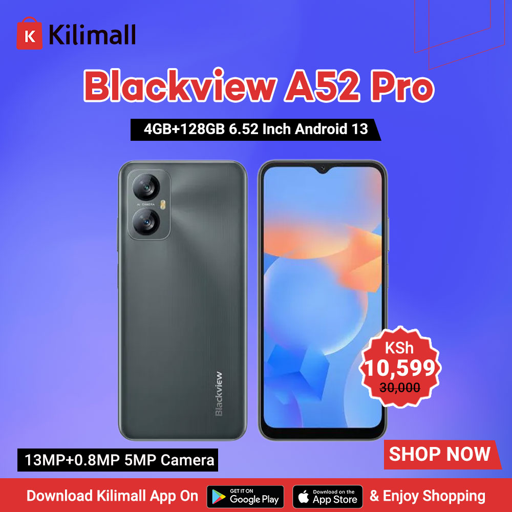Kilimall's tweet image. 💃&amp;gt;&amp;gt; k.kili.co/15cht Did you know that you can get a brand ne smartphone @10K? Get a Blackview A52 Pro discounted to KSh10,599
Download the Kilimall app now, use the code 10000690473 to search for it and order.
#Kilimall #touch #blackview #smartphone #affordable #offer