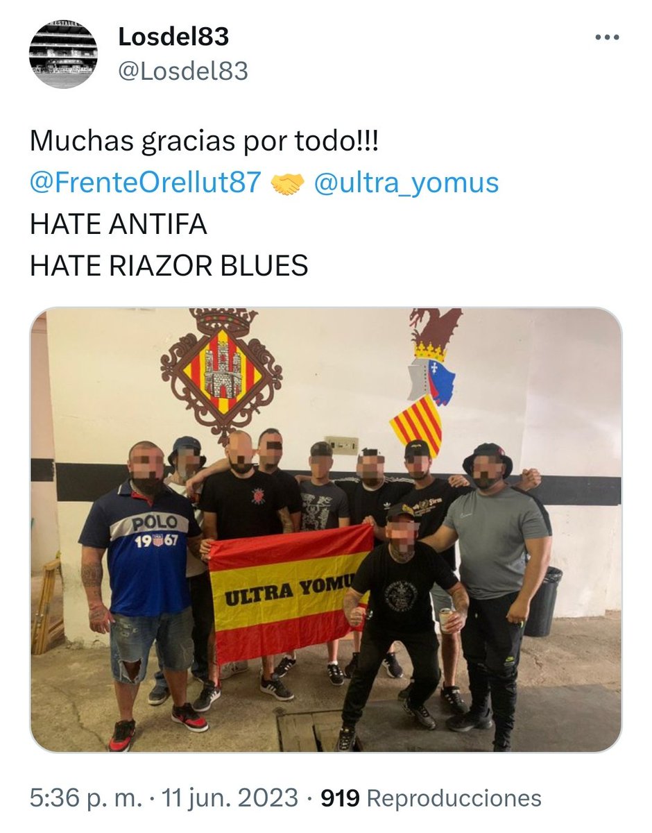 castello1922mc's tweet photo. @Pepeleu30 San enfadao con Ultras Levante porque una vez querían pegarse con nosequién y Ultras Levante no les ayudaron. Ah, y que los críos que cogieron las riendas del grupo cuando estaba muerto parece que son más amiguetes de algunos compañeros políticos que son yomus. https://t.co/AlFOwAqIvO