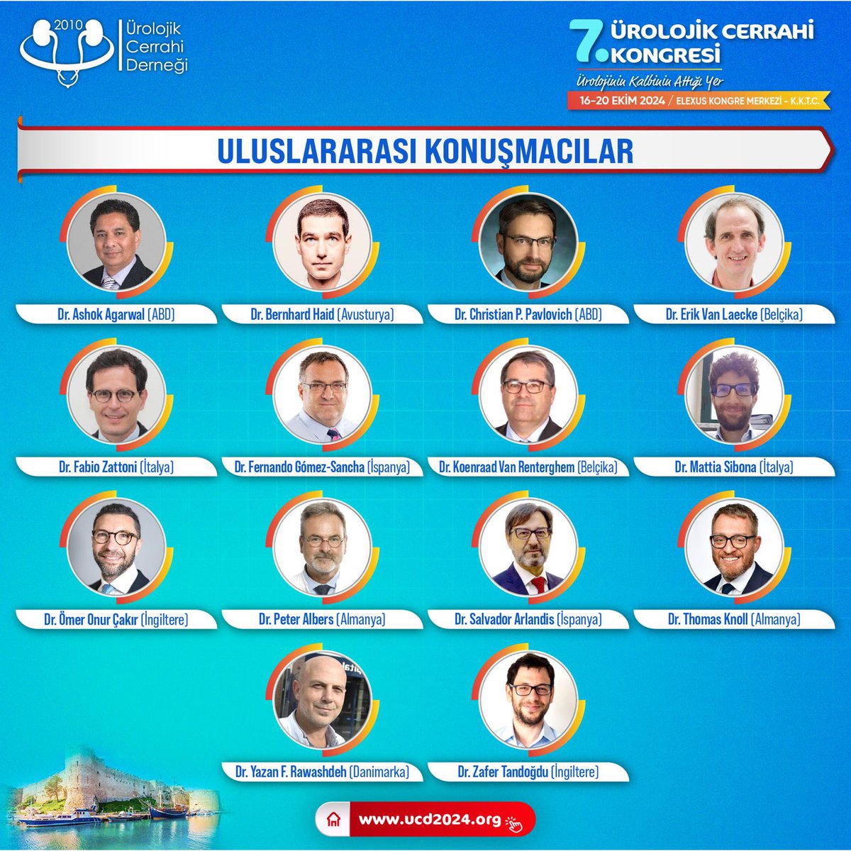 7.Ürolojik Cerrahi Kongresi’nde görevli uluslararası konuşmacılar…

#UCD2024
#urolojikcerrahidernegi