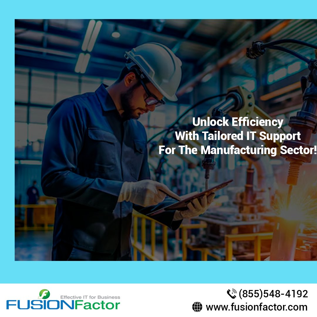 Maximize your manufacturing efficiency with our expert IT support, designed to enhance productivity, minimize downtime, and optimize every aspect of operations! #ManufacturingIT #SmartManufacturing #TechSolutions #managedITservices Learn more: bit.ly/46FI2cD
