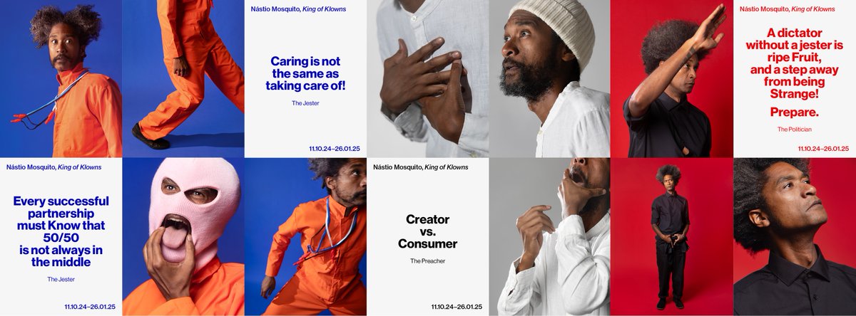 Exhibition // Arddangosfa:

Nástio Mosquito ✨
King of Klowns
🗓️ Until 26 January 2025
📍M HKA, Belgium

#NástioMosquito was an Artes Mundi 6 shortlisted artist 🤩

antwerpart.be/agenda/nastio-…