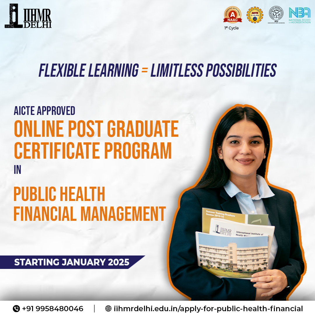 IIHMRDelhi's tweet image. Strengthen your financial acumen in the public health sector with IIHMR Delhi&apos;s AICTE-approved 1-year Online Post Graduate Program in Public Health Financial Management.

Fore more information:
Visit: iihmrdelhi.edu.in
Call: +91 9958480046

#IIHMRDelhi #PostGraduateProgram