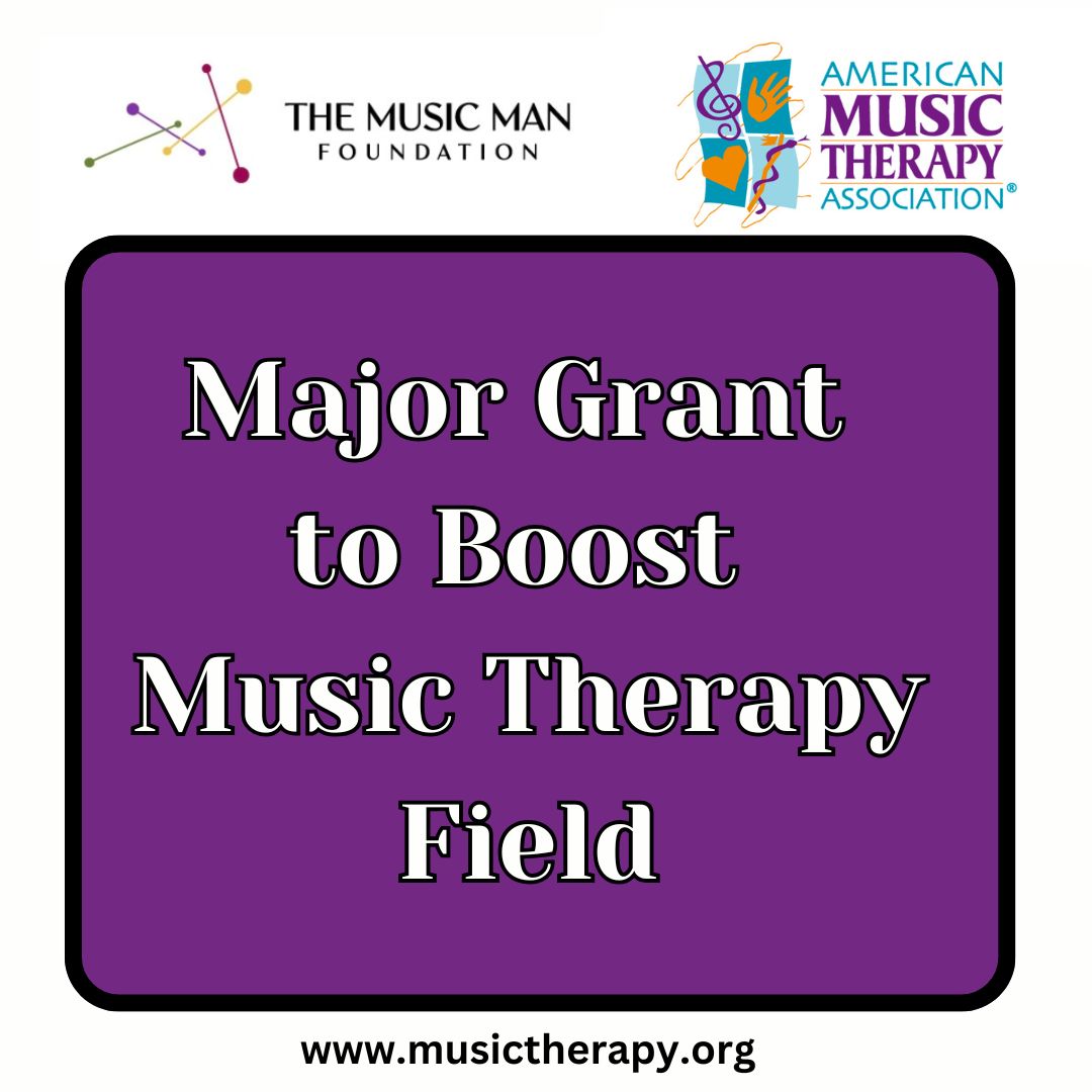 The Music Man Foundation today announced a grant of $326,700 supporting the American Music Therapy Association (AMTA) to help advance access to music therapy services for individuals and families. For full story see the LinkTree in our bio under "Latest News".