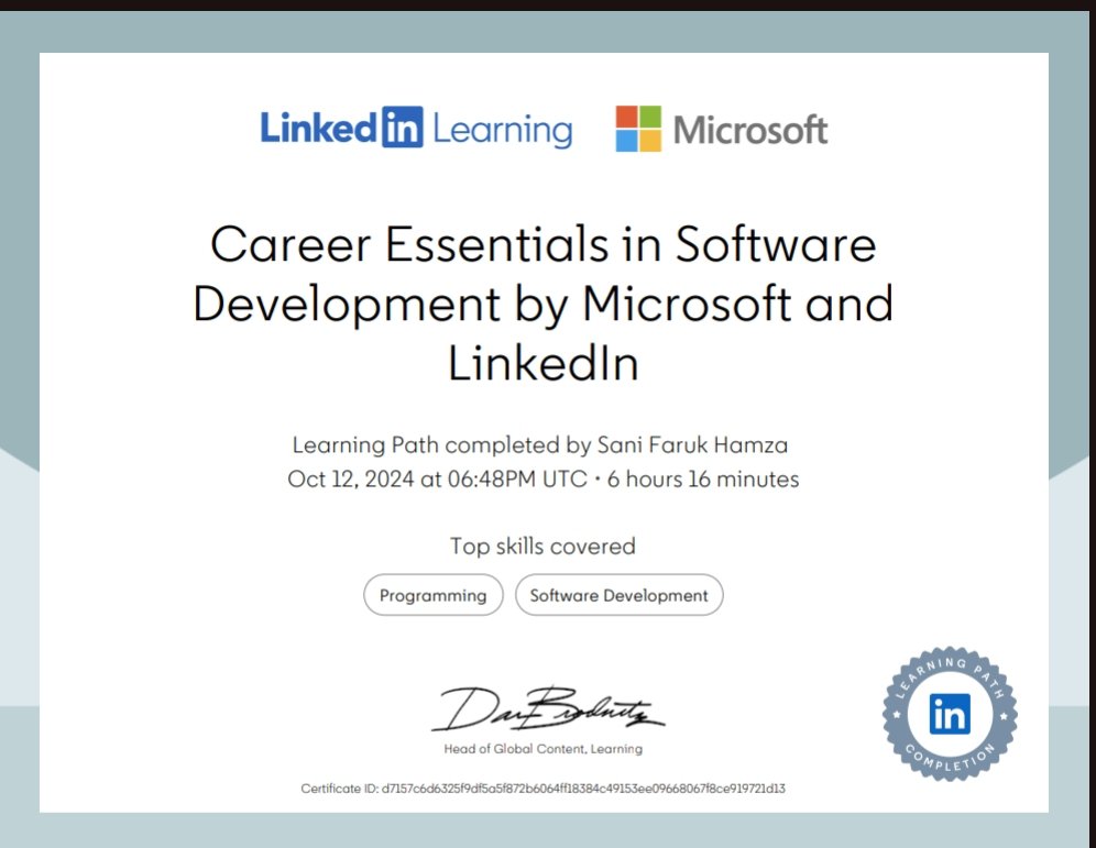 Shamza64's tweet photo. I just completed my 3mtt foundational courses. 
Name:- Sani Hamza Faruk 
Fellow id:- FE/24/5397973716
#My3MTT #3MTTLearningJournal @3MTTNigeria https://t.co/1ADSdIkpy5