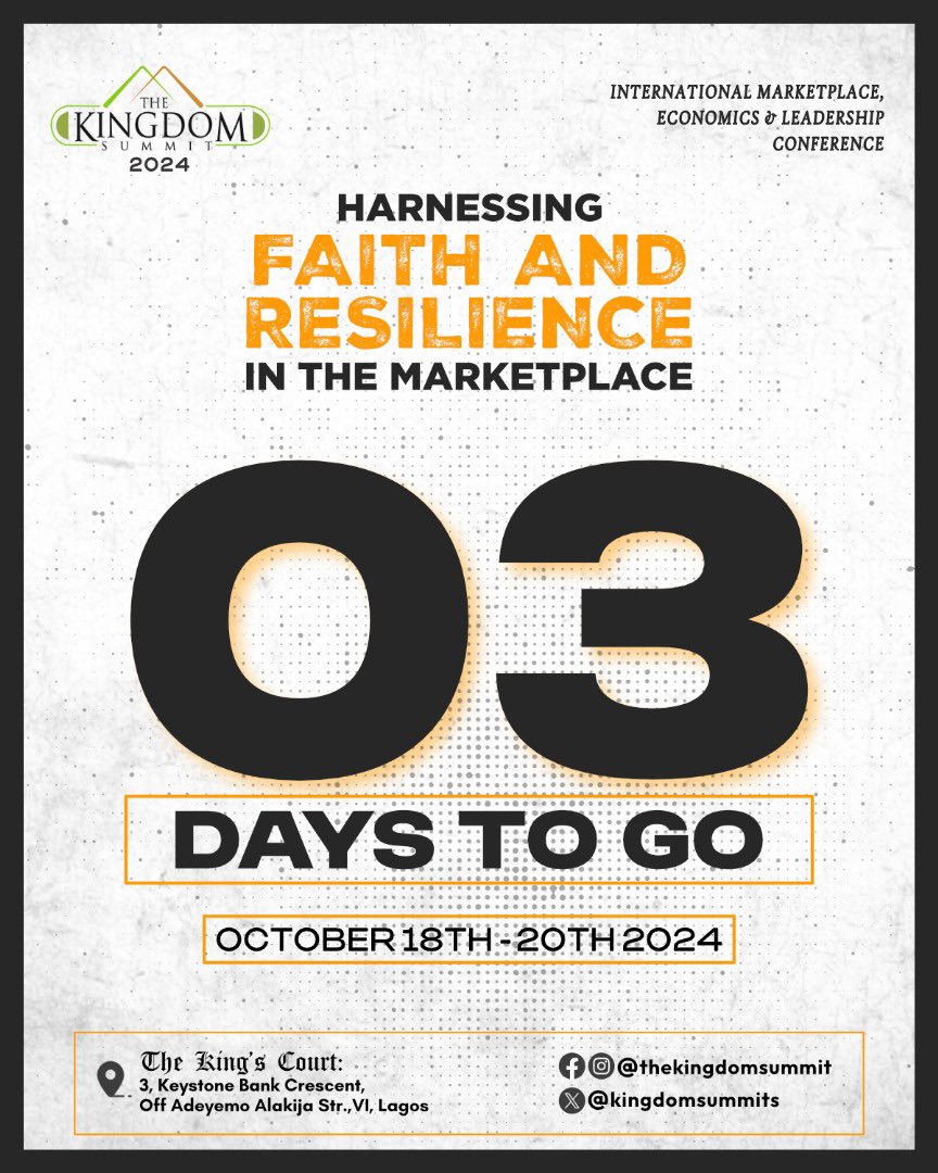 kingdomsummits's tweet photo. Are you ready to learn how to blend faith, resilience, and business strategy? The Kingdom Summit 2024 is where you need to be.  

🚨 Register now and secure your place using the QR code or simply check the link in our bio.
📅 October 18th - 20th, 2024 https://t.co/Ud7EieGzFK