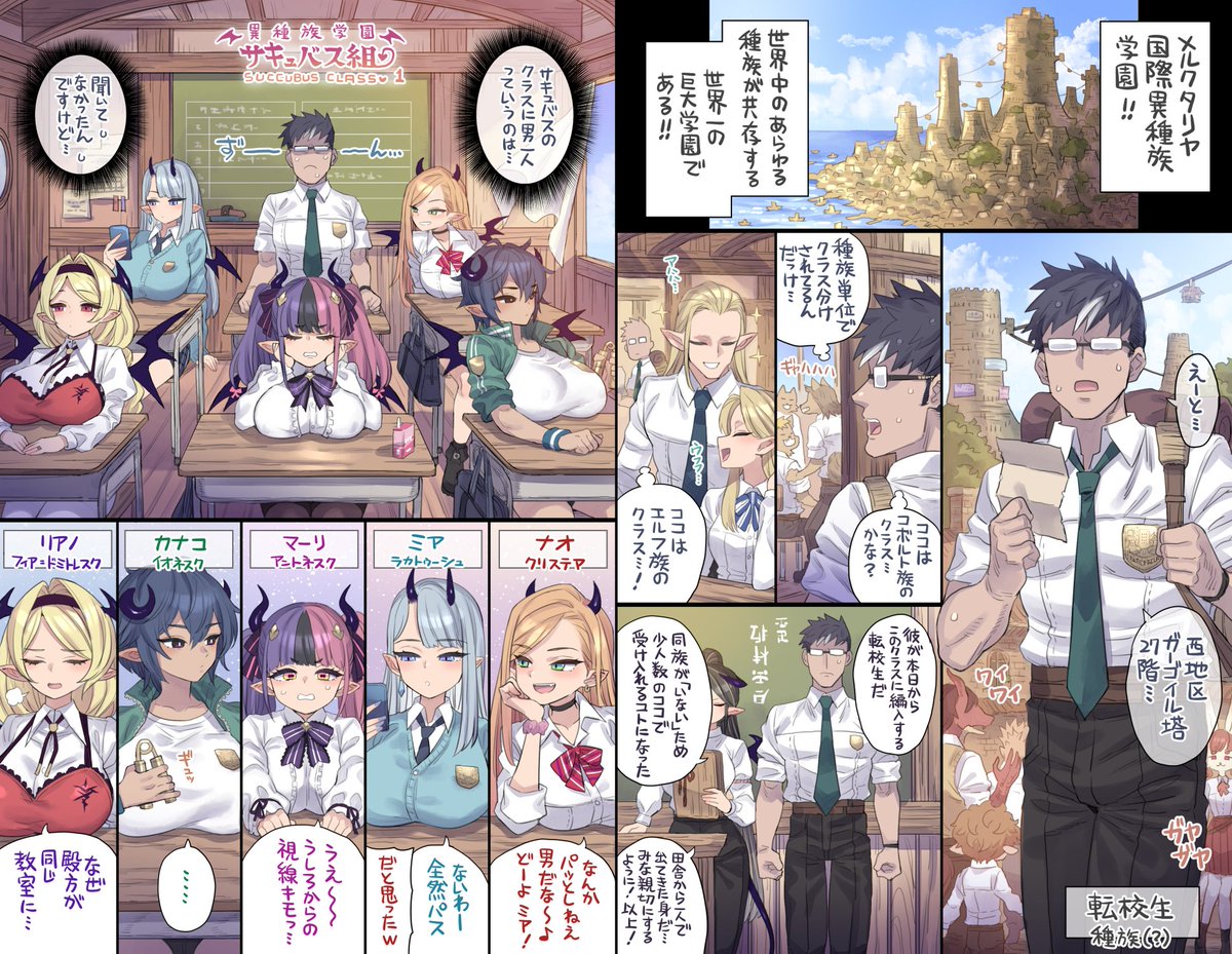 やばいクラスに配属されちゃう転校生 