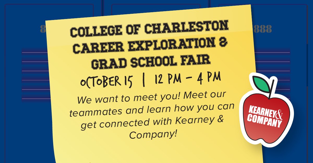 Hey <a href="/CofC/">College of Charleston</a> students! Meet out teammates in the Charleston Gaillard Center today for the Career Exploration &amp; Grad School Fair. We'll see you soon! #KearneyCampus #Careers4Cougs #CofC #CollegeofCharleston 🌴🐾