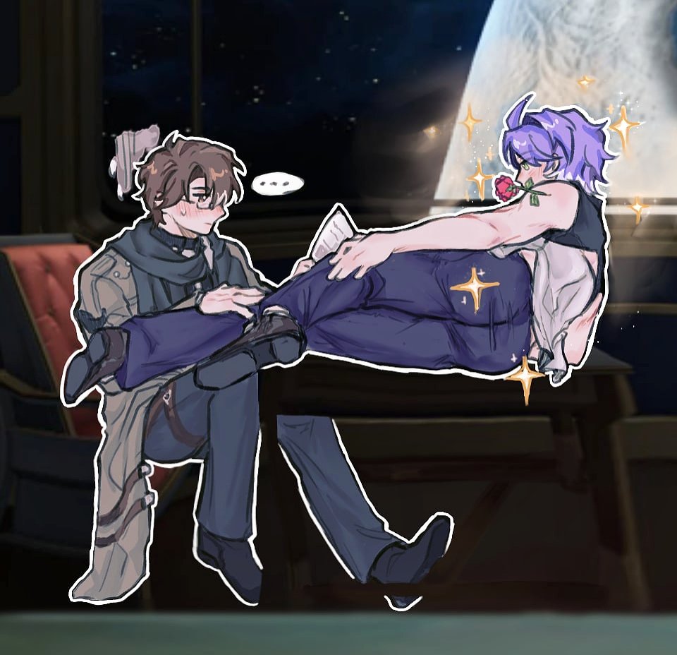 Simping6969's tweet photo. Welt: I have a lot of work 👓
His work🙈: 
#HonkaiStarRail #崩スタ写真部 #sampo #sampokoski #welt #weltyang #weltpo https://t.co/Eg2e2Zclgk