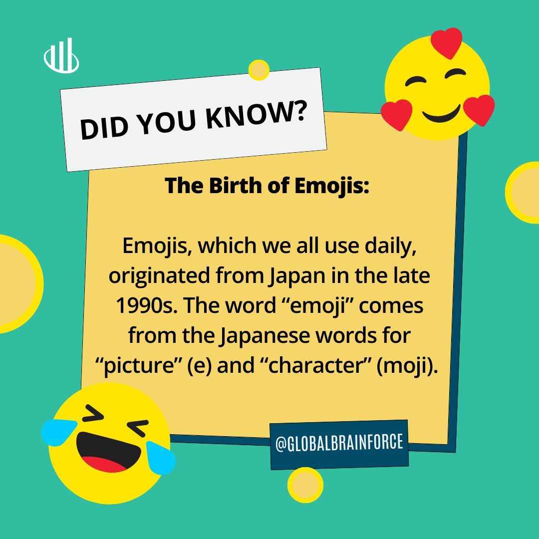 GBrainForce's tweet image. 💡 Fun fact: The emojis we use today came from Japan back in the ‘90s! 🗾 So, every time you send a 😁 or a 👍, you're using a tiny bit of code-inspired history!
#EmojiHistory #DevFunFacts #EmojiCode #JapanTechOrigins