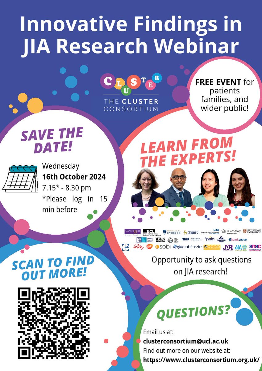 Dr Stevie Shoop-Worrall (@sshoopworrall) on Twitter photo Join me and <a href="/CLUSTER_Tweet/">ClusterConsortium</a> tomorrow to hear all about new research in #juvenileidiopathicarthritis #juvenilearthritis and ask questions live! Join me and <a href="/CLUSTER_Tweet/">ClusterConsortium</a> tomorrow to hear all about new research in #juvenileidiopathicarthritis #juvenilearthritis and ask questions live!