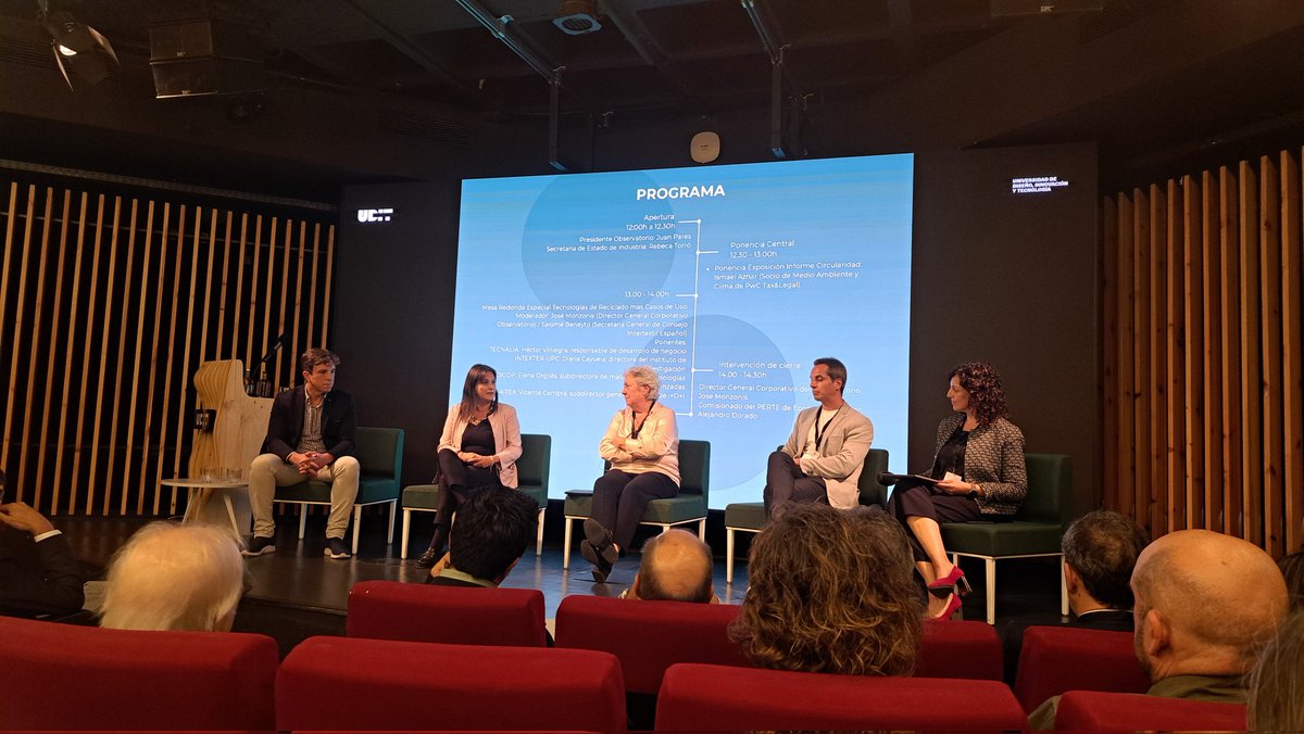 En el lanzamiento del Informe 2023/24 de Circularidad Textil y Moda, Elena Orgilés d3 <a href="/InescopTech/">Inescop</a> resalta la importante y necesidad de formar a perfiles profesionales en #sostenibilidad.

#Textil
#EconomíaCircular 
#FashionLaw