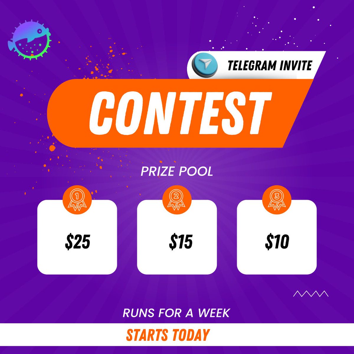 🚀Telegram Invite Contest Starts Today! 

Join now for a chance to win from the $50 prize pool!

🏅 1st Place: $25
🥈 2nd Place: $15
🥉 3rd Place: $10

📅 Contest runs for a week – don't miss out on this exciting opportunity!

To participate

1. Join Puffer Finance Telegram Group
